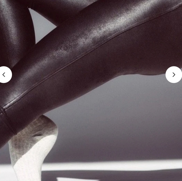 Spanx High Waisted Moto Faux Leather Leggings M - Picture 6 of 7